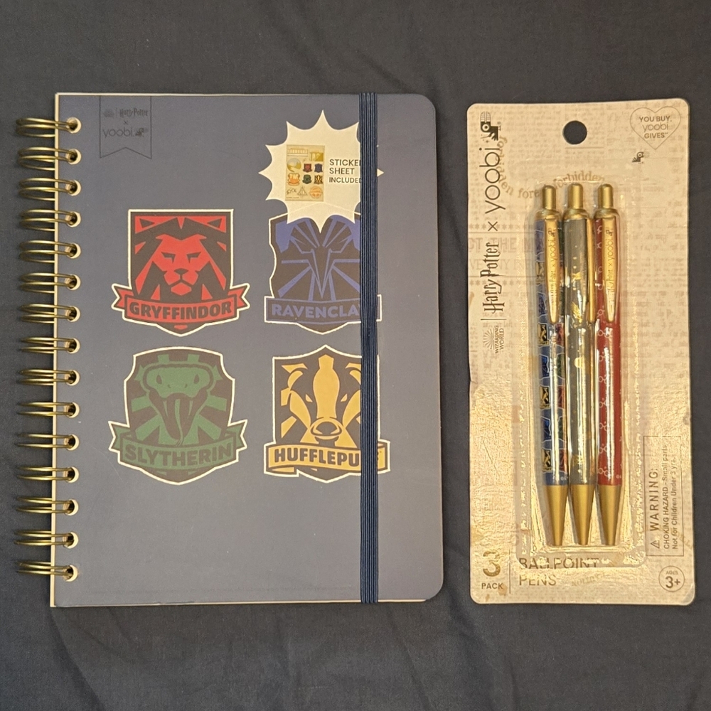 Yoobi x Harry Potter Spiral Journal With Ballpoint Pens